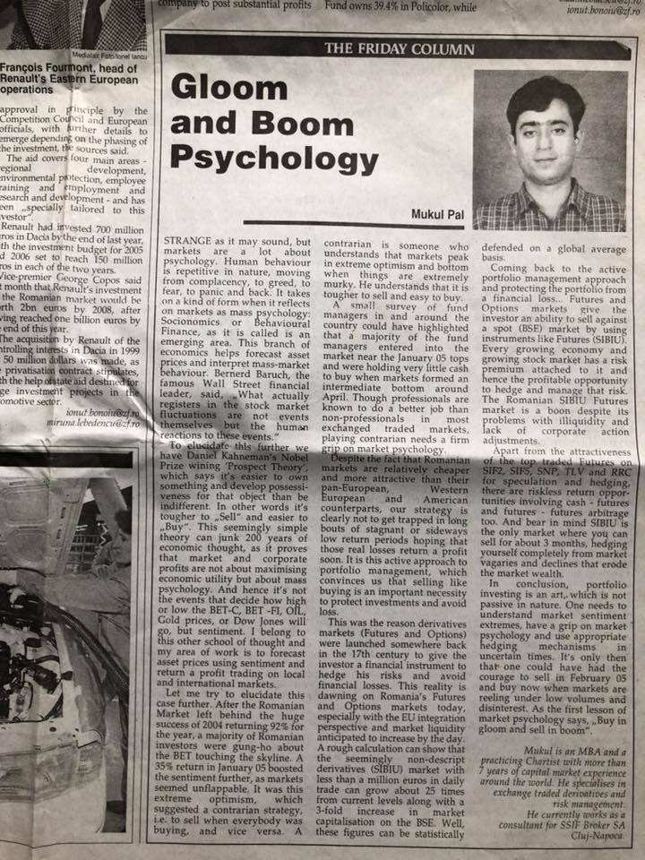 Gloom and boom psychology